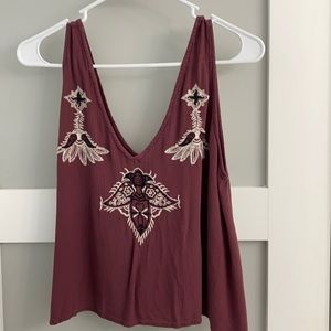 L.A. Hearts maroon tank